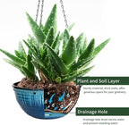 12 inch Hanging Planters for Indoor Outdoor Plants, 2 Pack Large Hanging Flower - Image 5