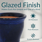 Sunnydaze Round Ceramic Planter - Image 4