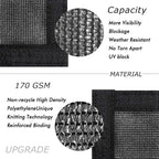 UPGRADE Privacy Fence Screen 3'x24' Black Outdoor 90% Visibility Blockage 170 - Image 2