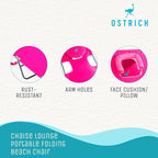 Ostrich Beach Lounge Chair, Folding & Reclining Outdoor Chaise Lounger - Image 5