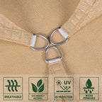 SUNLAX Sun Shade Sail 13' x 13' x 13' Sand Triangle Canopy Sail Shade Cover UV - Image 5