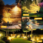 T-SUNUS Solar Spot Lights Christmas 6-in-1 Outdoor Warm White 3000K Landscape - Image 7