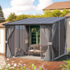 AECOJOY 10’ x 10’ Gazebo, Wall Mounted Gazebos Pergola - Image 4