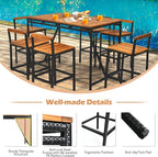 Tangkula 7-Piece Acacia Wood Bar Set - Image 7