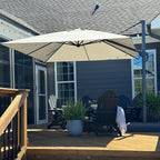 PURPLE LEAF Patio Umbrella 10' X 10' Rectangle Cantilever Umbrella Large by Unknown