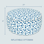 LVTXIII Outdoor Inflatable Ottoman, Portable Round Ottoman Pouf - Image 3