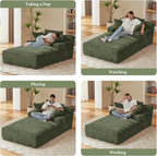 78.7" Chaise Lounge Chair Indoor, Oversized Boneless Couch Comfy Upholstered - Image 4