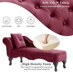Merax 62'' Velvet Chaise Lounge Indoor - Image 4