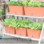 Window Box Planter 6 Pcs, 12.6 Inches Self Watering Rectangle Flower Plant Pots - Image 5