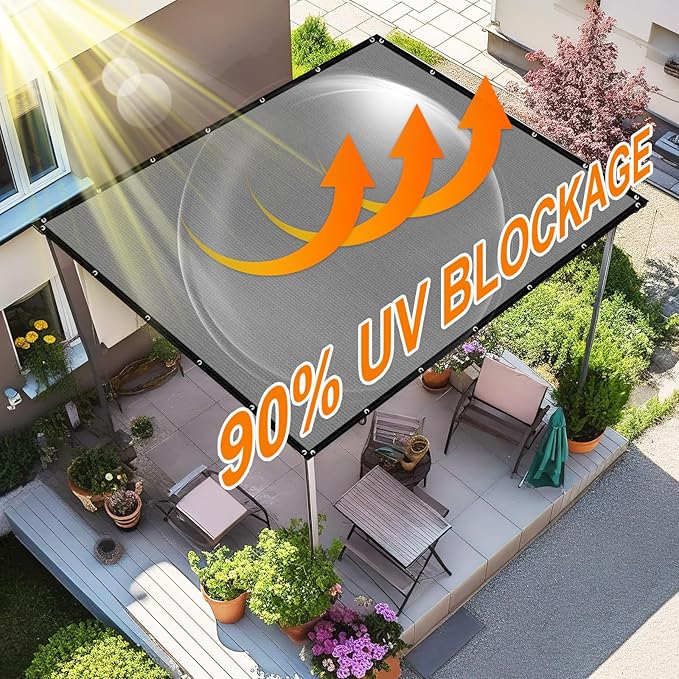 Artpuch 90% Sun Shade Cloth, 6 x 6 FT Pergola Shade Cover Canopy - Image 3