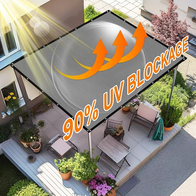 Artpuch 90% Sun Shade Cloth, 4 x 6 FT Pergola Shade Cover Canopy - Image 3