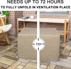 Outdoor Ottoman 20x20x14 Inches Outdoor Square Ottomans - Image 7