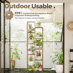 Bamworld Plant Stand Indoor Outdoor 11 Tier Tall Large Wood Plant Shelf Multi - Image 3