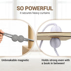 Hion Magnetic Curtain Tiebacks Grey 2pcs, Curtain Tiebacks Buckles Holdbacks - Image 5