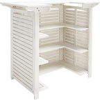 SAFAVIEH Outdoor Collection Monterey White Wash 3-Shelf Patio Bar Table - Image 8