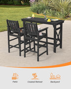 HDPE Patio Bar Table, Adirondack Outdoor Bar Height Table, HDPE Outside Pub - Image 5