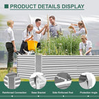 Land Guard 8x4x3ft Rectangular Galvanized Raised Garden Beds, Large-Capacity - Image 5