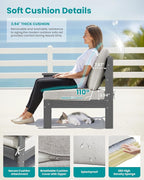 SERWALL 3 Pieces Patio Sofas, All-Weather Outdoor Couch Sectional Set, Patio - Image 5