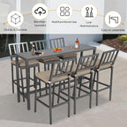 Outdoor Patio Bar Set, Bar Height Patio Dining Set, Weather-Resistant Bistro - Image 2