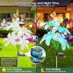 Garpar Solar Lights Outdoor Decorative, Upgraded 4 Pack Flowers - Image 5