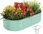 Galvanized Metal Planter Raised Garden Bed Kit by ZFHgarden
