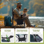 ALPHA CAMP Heavy Duty Camping Chair 500LBS Capacity, Oversized Folding Chair - Image 8