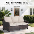 Rattan Outdoor Sofa 3-Seater - Image 5