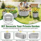 Hexagon Raised Garden Bed, 48 Inch Diagonal & 16.5 Inch Tall, Galvanized Steel - Image 4