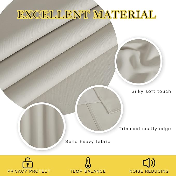 NICETOWN Blackout Curtain for Living Room, Thermal Insulated Solid Grommet - Image 5