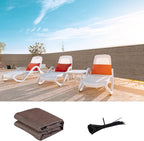 LOVE STORY Custom Size 3'x34' Brown Balcony Privacy Screen, UV Block Privacy by LOVESTORY