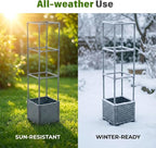 Raised Garden Bed with Tomato Planter Cage, Trellis Planter Boxes - Image 4