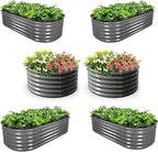 A ANLEOLIFE 6-Pack 4X4X1.5ft & 6X2X1.5ft Deep Root Galvanized Raised Garden by AAnleolife