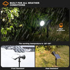 Solar Spot Lights Outdoor, 21 LEDs Brightness Solar Outdoor Lights IP67 - Image 4