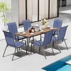 TLSUNNY Patio Chairs, Stackable Textilene Outdoor Dining Furniture - Image 2