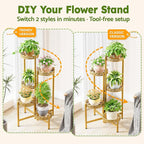 Tall Plant Stand Indoor Outdoor, Corner Metal Flower Pot Stands - Image 4