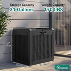 YITAHOME 32 Gallon Deck Box, Resin Storage - Image 6