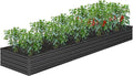 12x2x1FT Galvanized Raised Garden Bed Kit, Vegetable Boxes-Rectangle Metal by DIIYIV