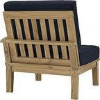 Modway Marina Premium Grade A Teak Wood Outdoor Patio Right-Facing Sofa in - Image 4