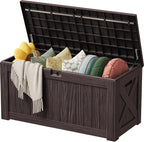 Devoko 125 Gallon Outdoor Storage Box, Waterproof Resin Deck Box by DEVOKO