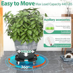 VANCASTLE Plant Caddy with Lockable Wheels Heavy Duty 450lbs Capacity, 15-22 - Image 4