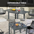 Outsunny Expandable Patio Dining Table - Image 4