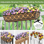 HFHOME 2 Pcs 30" Window Box Deck Railing Planter - Image 4