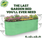 Plant & Plot Galvanized Raised Garden Beds Outdoor // 6×2×2 ft Planter Raised - Image 5