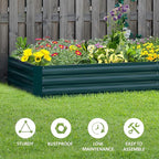 Outsunny Galvanized Raised Garden Bed, - Image 5