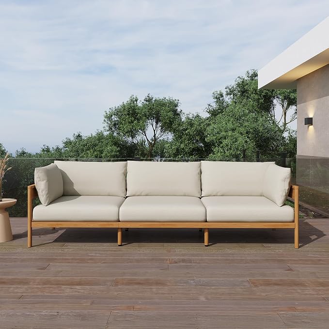 Acanva Modern Outdoor Patio Furniture Set, All-Weather Aluminium Conversation by acanva
