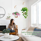 10 Inch Hanging Planters for Indoor Plants, 2 Pack Self Watering Hanging - Image 2