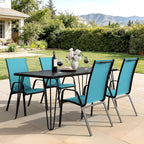 JEAREY Patio Dining Chairs Set of 4, Outdoor Stackable Dining Furniture Set - Image 8