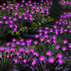 Kohlrabi Solar Garden Lights Outdoor, 6 Pack 60 LED Pink Firefly Lights - Image 5