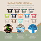 WestinTrends Malibu Low Outdoor HDPE Round Patio Coffee Table, Pacific Blue - Image 6