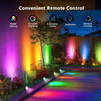 OurLeeme Lawn Flood Light Stake, 2-in-1 Waterproof Outdoor Remote controlle - Image 4